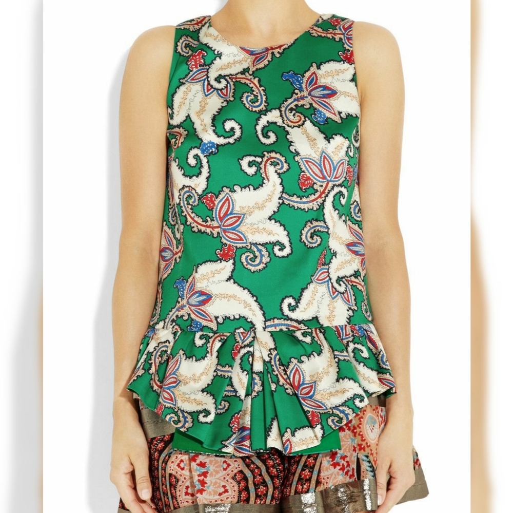Thakoon Tiger Lily Mikado cotton-blend peplum top